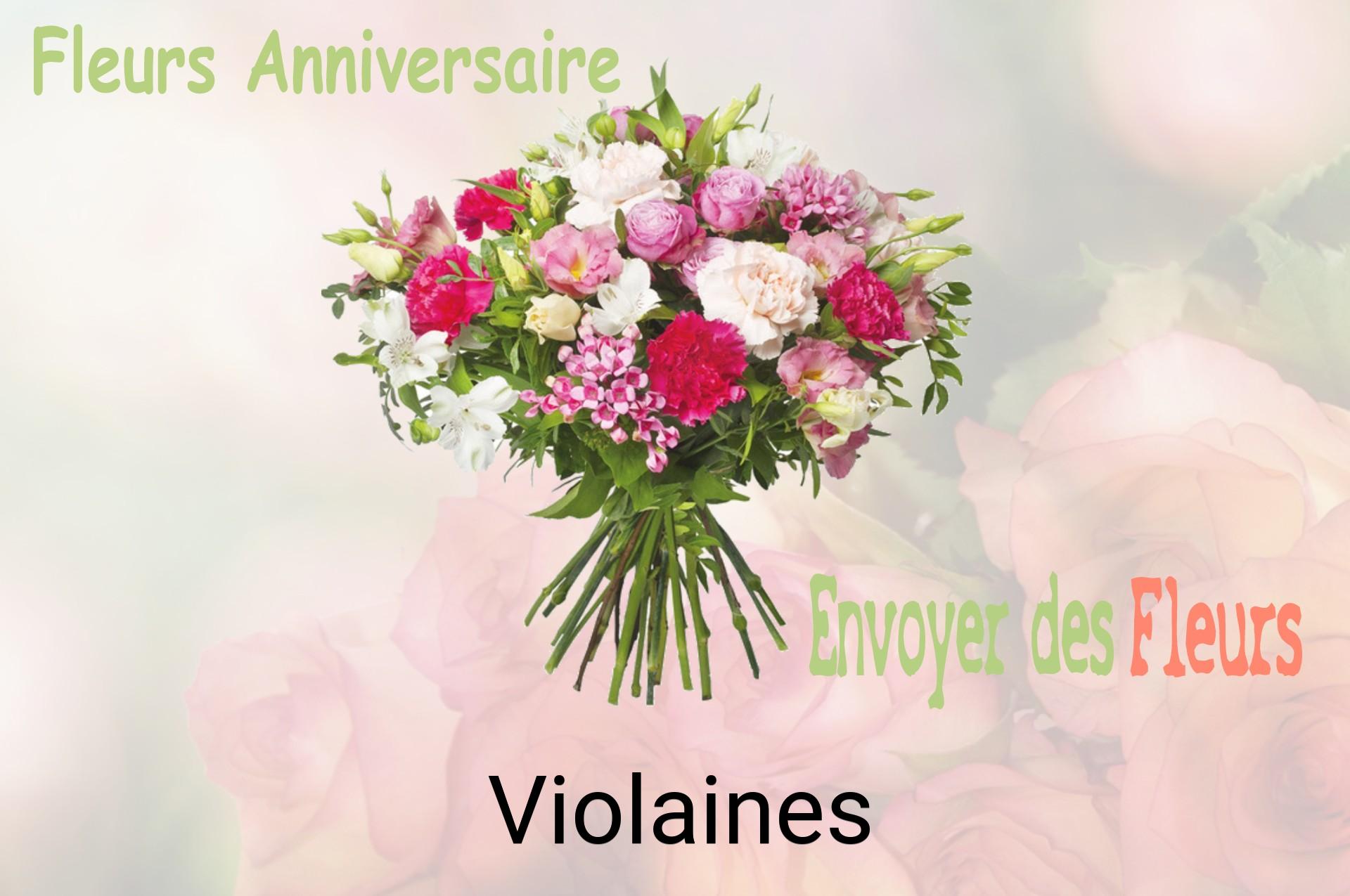 Bouquet de fleurs d’anniversaire livré à Violaines