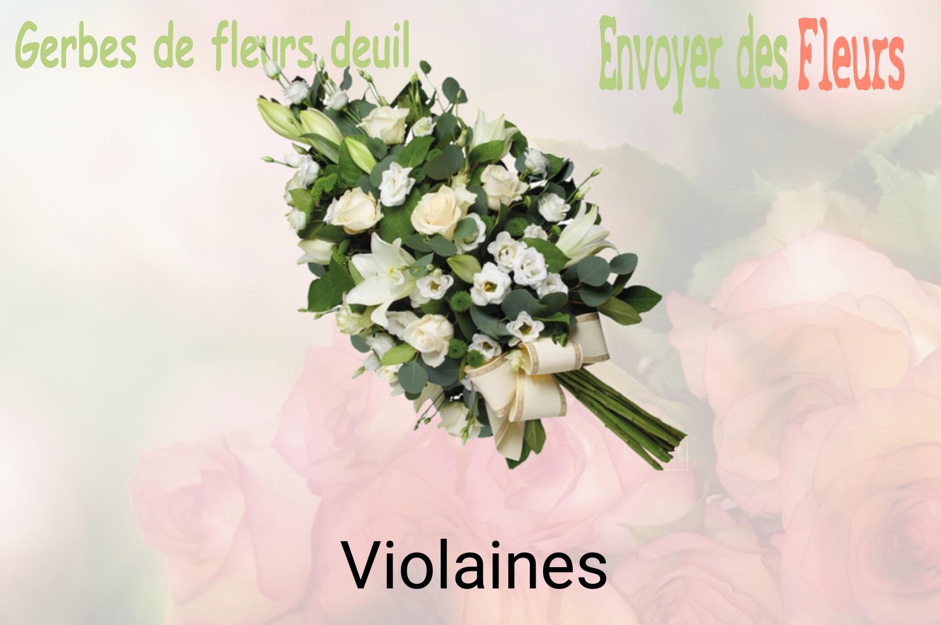 Gerbe de fleurs de deuil livrée à Violaines
